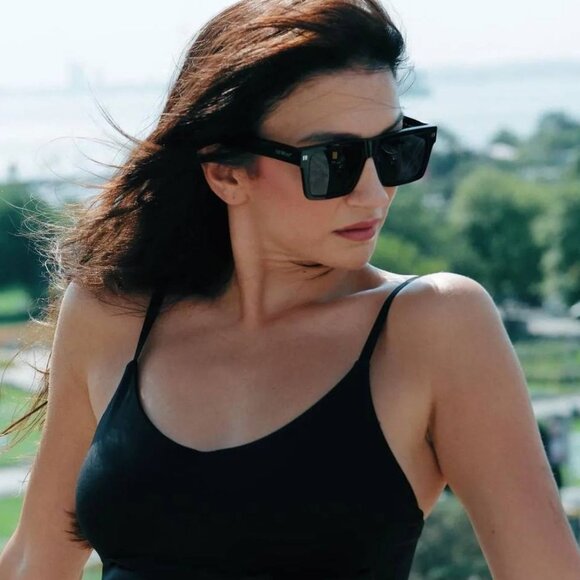 Off-White OERI109 LAWTON 1045 Square Sunglasses – Black/Blue - Picture 3 of 10